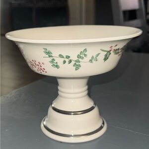 Bath and Body Works Holiday Christmas Holly Candle Holder or Candy Dish